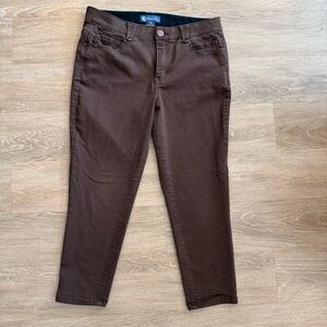Democracy Ab “solution” Brown Cropped Pants Size 12p
